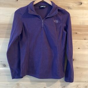 The North Face purple 1/4 zip fleece pullover